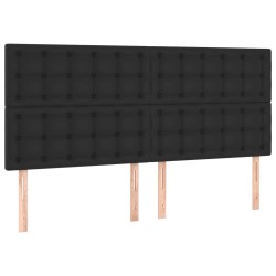 vidaXL Kopfteile 4 Stk. Schwarz 90x5x78/88 cm Kunstleder