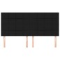 vidaXL Kopfteile 4 Stk. Schwarz 100x5x78/88 cm Stoff vidaXL Kopfteile 4 Stk. Schwarz 100x5x78/88 cm Stoff
