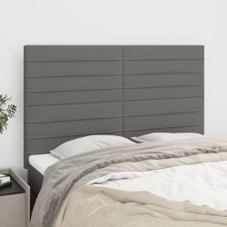 vidaXL Kopfteile 4 Stk. Dunkelgrau 72x5x78/88 cm Stoff