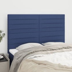 vidaXL Kopfteile 4 Stk. Blau 72x5x78/88 cm Stoff