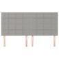 vidaXL Kopfteile 4 Stk. Hellgrau 90x5x78/88 cm Stoff