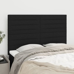 vidaXL Kopfteile 4 Stk. Schwarz 72x5x78/88 cm Stoff