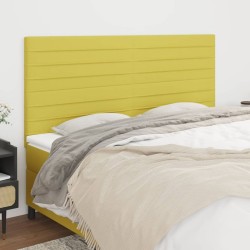 vidaXL Kopfteile 4 Stk. Grün 80x5x78/88 cm Stoff