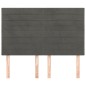 vidaXL Kopfteile 4 Stk. Dunkelgrau 72x5x78/88 cm Samt