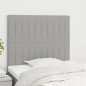 vidaXL Kopfteile 2 Stk. Hellgrau 90x5x78/88 cm Stoff