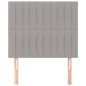 vidaXL Kopfteile 2 Stk. Hellgrau 90x5x78/88 cm Stoff
