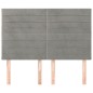 vidaXL Kopfteile 4 Stk. Hellgrau 72x5x78/88 cm Samt vidaXL Kopfteile 4 Stk. Hellgrau 72x5x78/88 cm Samt