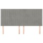 vidaXL Kopfteile 4 Stk. Hellgrau 80x5x78/88 cm Samt vidaXL Kopfteile 4 Stk. Hellgrau 80x5x78/88 cm Samt