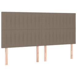 vidaXL Kopfteile 4 Stk. Taupe 90x5x78/88 cm Stoff