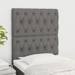 vidaXL Kopfteile 2 Stk. Dunkelgrau 80x7x78/88 cm Stoff