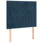 vidaXL Kopfteile 2 Stk. Dunkelblau 100x5x78/88 cm Samt