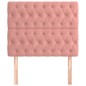 vidaXL Kopfteile 2 Stk. Rosa 100x7x78/88 cm Samt