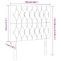 vidaXL Kopfteile 2 Stk. Rosa 100x7x78/88 cm Samt
