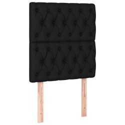 vidaXL Kopfteile 2 Stk. Schwarz 80x7x78/88 cm Stoff