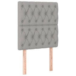 vidaXL Kopfteile 2 Stk. Hellgrau 80x7x78/88 cm Stoff