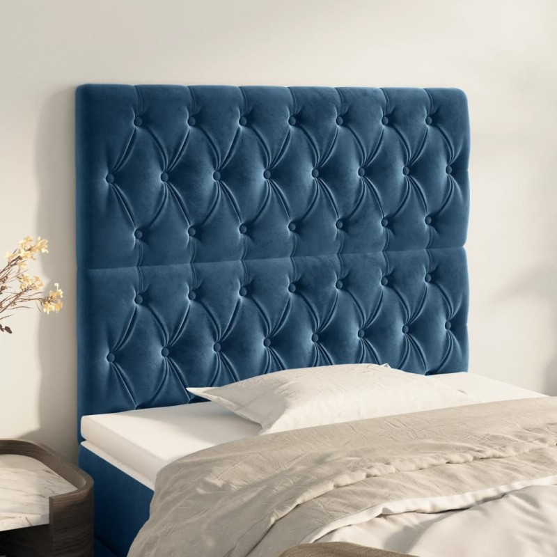 vidaXL Kopfteile 2 Stk. Dunkelblau 90x7x78/88 cm Samt vidaXL Kopfteile 2 Stk. Dunkelblau 90x7x78/88 cm Samt