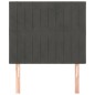 vidaXL Kopfteile 2 Stk. Dunkelgrau 100x5x78/88 cm Samt