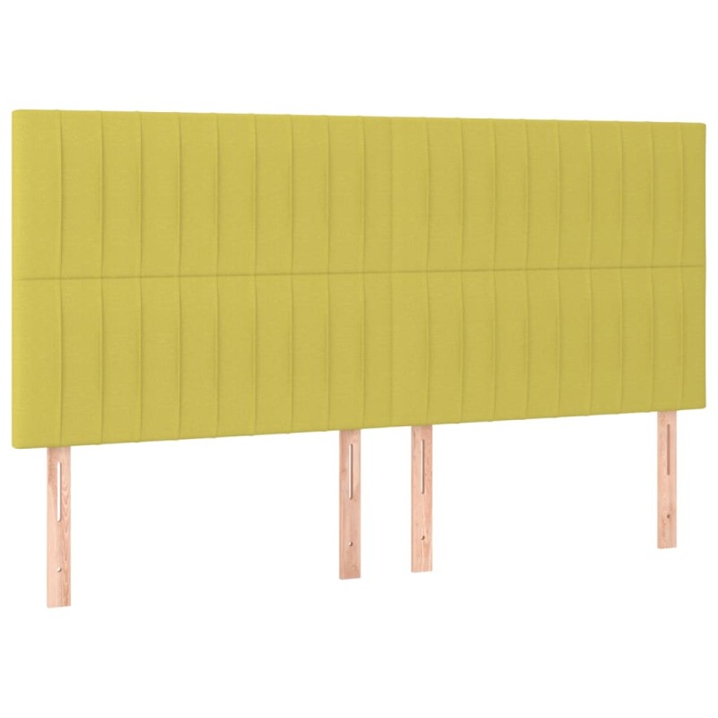 vidaXL Kopfteile 4 Stk. Grün 80x5x78/88 cm Stoff