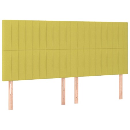 vidaXL Kopfteile 4 Stk. Grün 80x5x78/88 cm Stoff