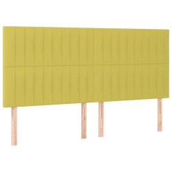vidaXL Kopfteile 4 Stk. Grün 100x5x78/88 cm Stoff