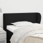 vidaXL Kopfteil mit Ohren Schwarz 103x23x78/88 cm Stoff