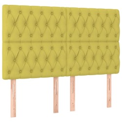 vidaXL Kopfteile 4 Stk. Grün 80x7x78/88 cm Stoff