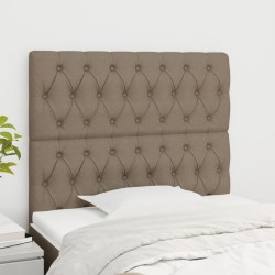 vidaXL Kopfteile 2 Stk. Taupe 100x7x78/88 cm Stoff
