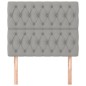 vidaXL Kopfteile 2 Stk. Hellgrau 90x7x78/88 cm Stoff