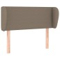 vidaXL Kopfteil mit Ohren Taupe 83x23x78/88 cm Stoff