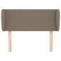 vidaXL Kopfteil mit Ohren Taupe 83x23x78/88 cm Stoff