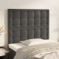 vidaXL Kopfteile 2 Stk. Dunkelgrau 90x5x78/88 cm Samt