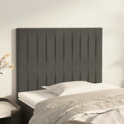 vidaXL Kopfteile 2 Stk. Dunkelgrau 80x5x78/88 cm Samt