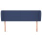 vidaXL Kopfteil mit Ohren Blau 103x23x78/88 cm Stoff