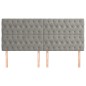 vidaXL Kopfteile 4 Stk. Hellgrau 100x7x78/88 cm Samt vidaXL Kopfteile 4 Stk. Hellgrau 100x7x78/88 cm Samt