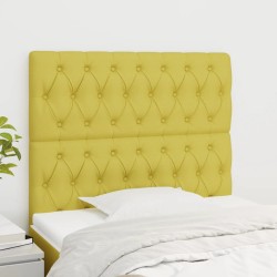 vidaXL Kopfteile 2 Stk. Grün 100x7x78/88 cm Stoff