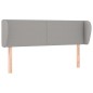 vidaXL Kopfteil mit Ohren Hellgrau 147x23x78/88 cm Stoff vidaXL Kopfteil mit Ohren Hellgrau 147x23x78/88 cm Stoff
