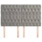 vidaXL Kopfteile 4 Stk. Hellgrau 80x7x78/88 cm Samt
