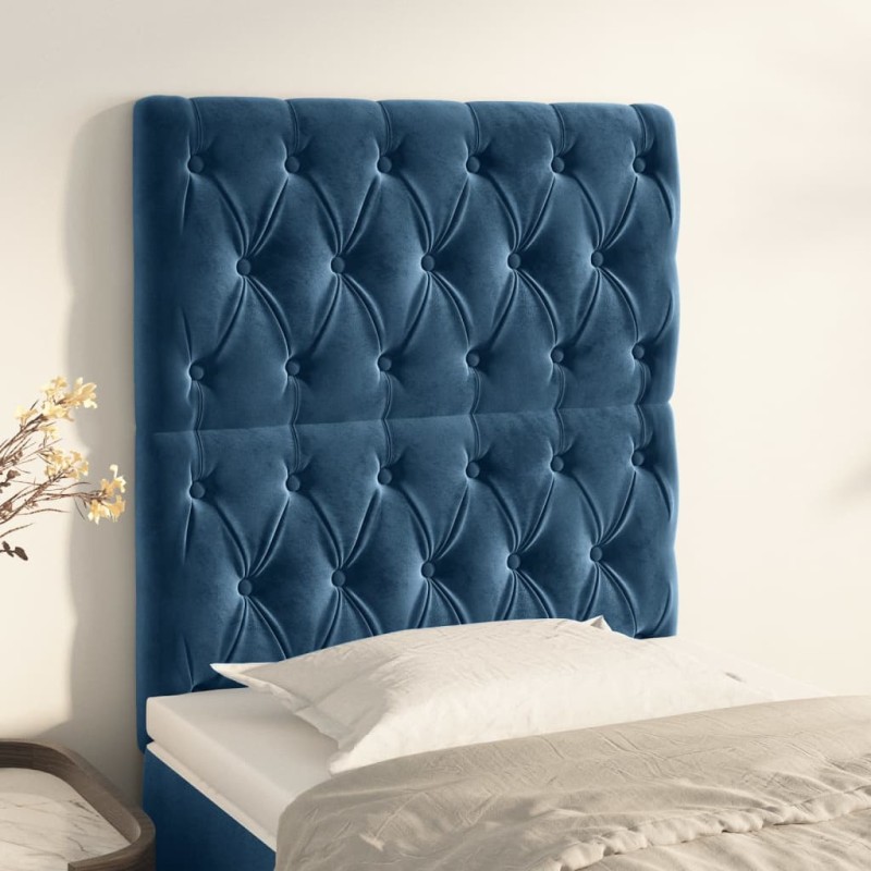 vidaXL Kopfteile 2 Stk. Dunkelblau 80x7x78/88 cm Samt vidaXL Kopfteile 2 Stk. Dunkelblau 80x7x78/88 cm Samt