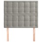 vidaXL Kopfteile 2 Stk. Hellgrau 100x5x78/88 cm Samt