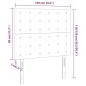 vidaXL Kopfteile 2 Stk. Hellgrau 100x5x78/88 cm Samt