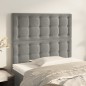 vidaXL Kopfteile 2 Stk. Hellgrau 90x5x78/88 cm Samt vidaXL Kopfteile 2 Stk. Hellgrau 90x5x78/88 cm Samt