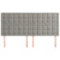 vidaXL Kopfteile 4 Stk. Hellgrau 90x5x78/88 cm Samt vidaXL Kopfteile 4 Stk. Hellgrau 90x5x78/88 cm Samt