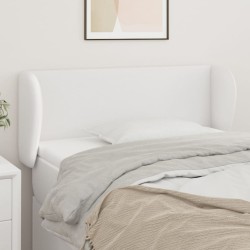 vidaXL Kopfteil mit Ohren Weiß 83x23x78/88 cm Kunstleder