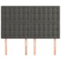 vidaXL Kopfteile 4 Stk. Dunkelgrau 72x5x78/88 cm Samt