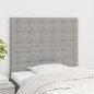 vidaXL Kopfteile 2 Stk. Hellgrau 100x5x78/88 cm Stoff vidaXL Kopfteile 2 Stk. Hellgrau 100x5x78/88 cm Stoff
