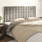 vidaXL Kopfteile 4 Stk. Hellgrau 100x5x78/88 cm Samt vidaXL Kopfteile 4 Stk. Hellgrau 100x5x78/88 cm Samt