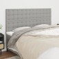 vidaXL Kopfteile 4 Stk. Hellgrau 90x5x78/88 cm Stoff vidaXL Kopfteile 4 Stk. Hellgrau 90x5x78/88 cm Stoff