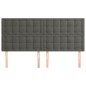 vidaXL Kopfteile 4 Stk. Dunkelgrau 80x5x78/88 cm Samt