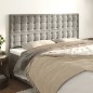 vidaXL Kopfteile 4 Stk. Hellgrau 80x5x78/88 cm Samt