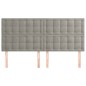 vidaXL Kopfteile 4 Stk. Hellgrau 80x5x78/88 cm Samt